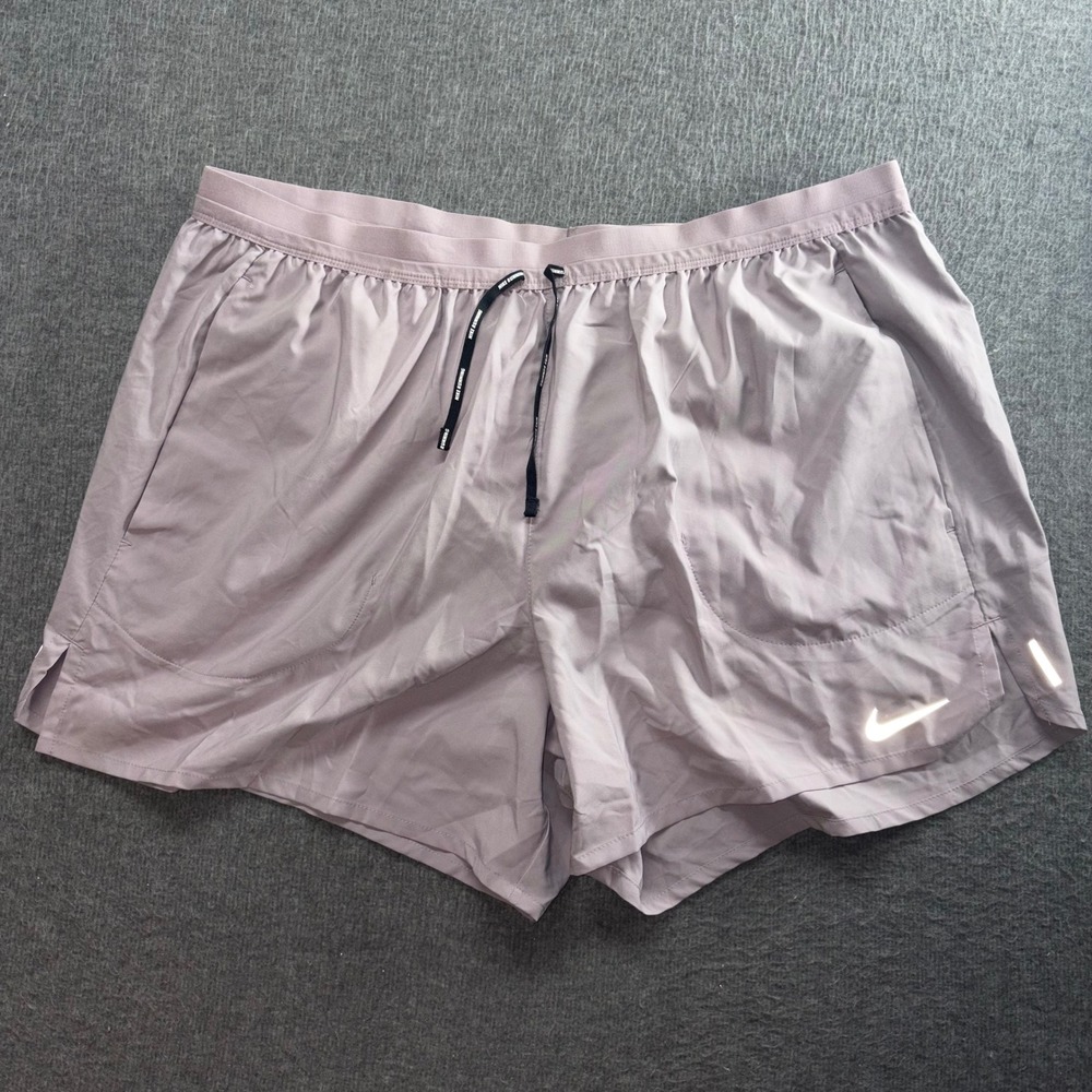 Nike Mens Dri-FIT Stride 5 Inch Running Lined Shorts Purple XXL CJ5453-235 NWT